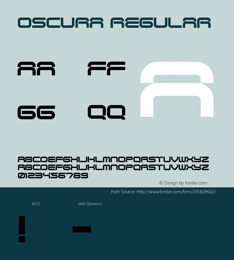 OSCURA-Regular Version 1.000图片样张