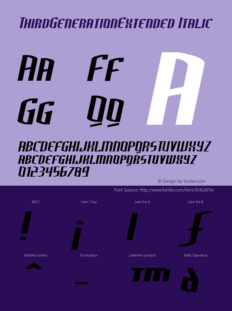 ThirdGenerationExtended Italic Rev. 003.000图片样张