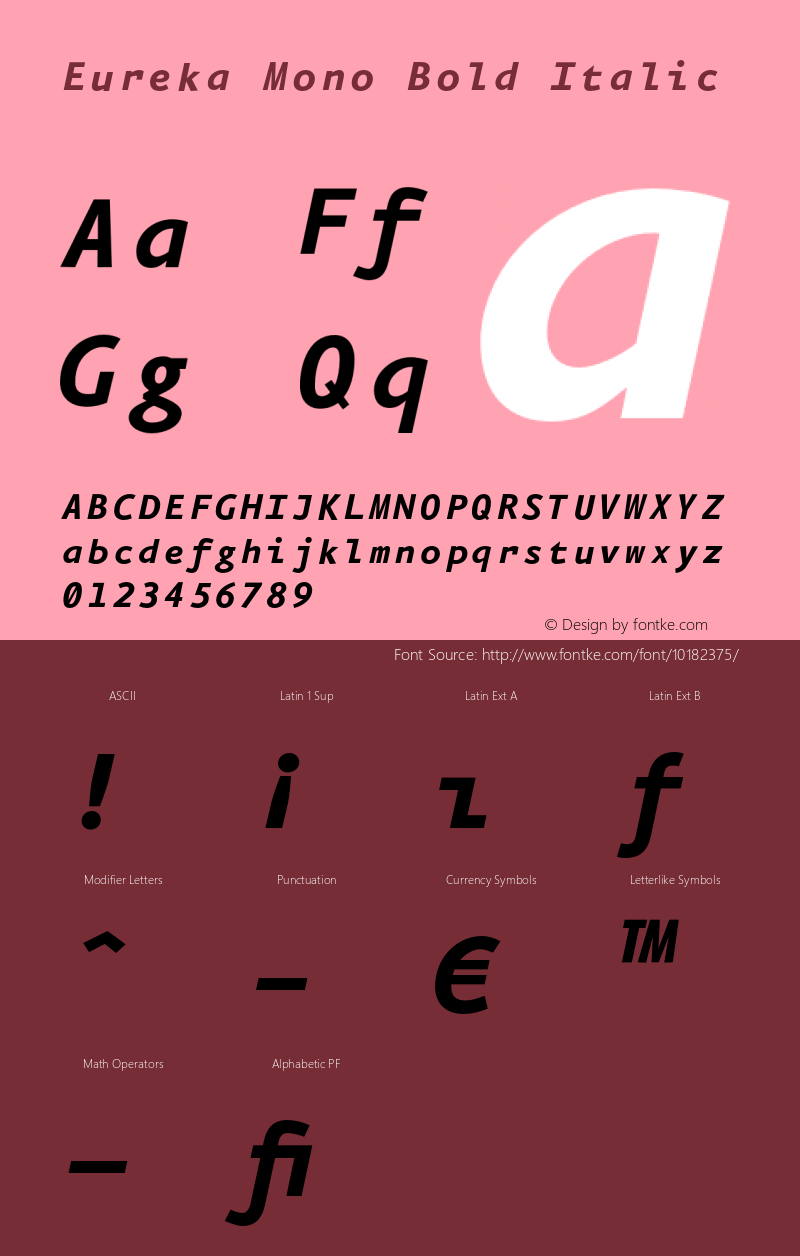 Eureka Mono Bold Italic 004.301图片样张