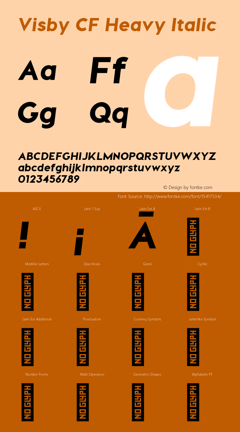 Visby CF Heavy Italic Version 1.097图片样张