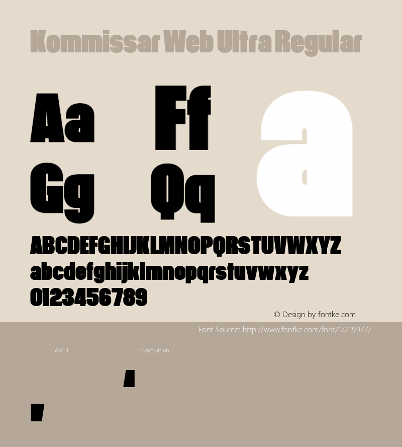 Kommissar Web Ultra Regular Version 1.1 2011图片样张