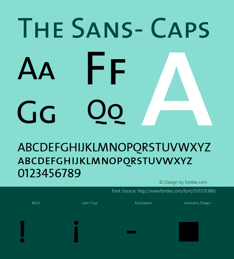 The Sans- Caps Version 1.0 ; ttfautohint (v1.5)图片样张