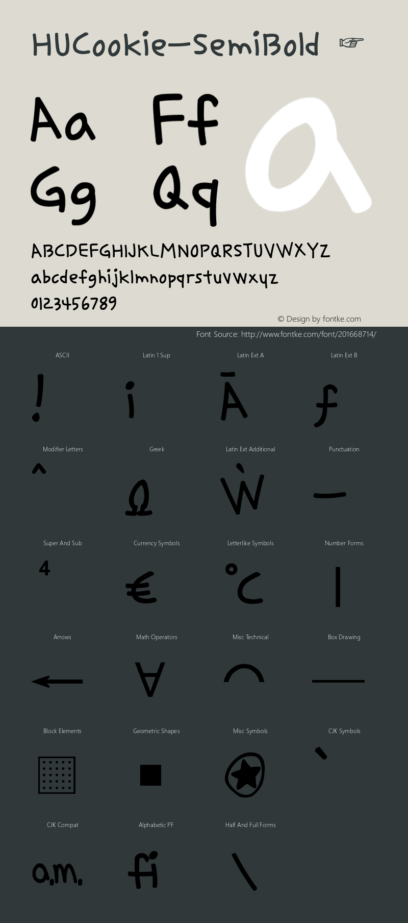 ☞HUCookie-SemiBold Version 1.00;com.myfonts.easy.heummdesign.hu-cookie.latin-semi-bold.wfkit2.version.5Dvb图片样张