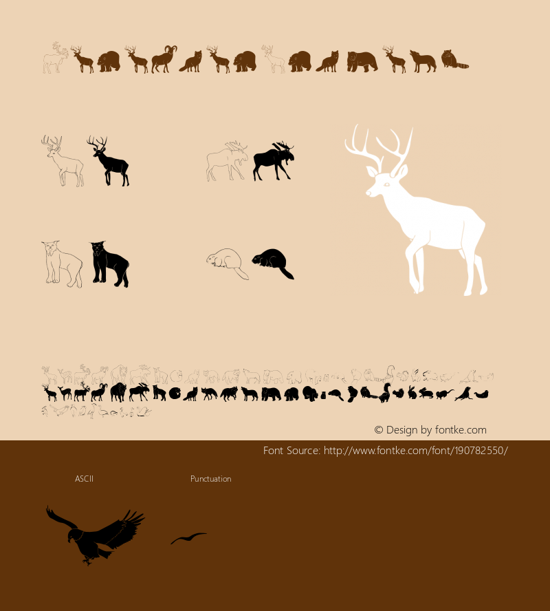 ☞Canadian Animals Version 1.000;com.myfonts.easy.okaycat.canadian-animals.regular.wfkit2.version.4CJB图片样张