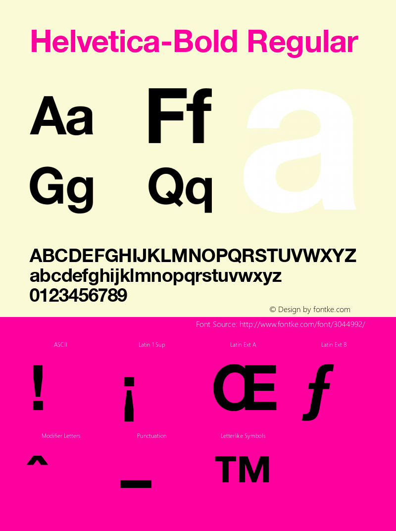 Helvetica-Bold Regular 0.0图片样张