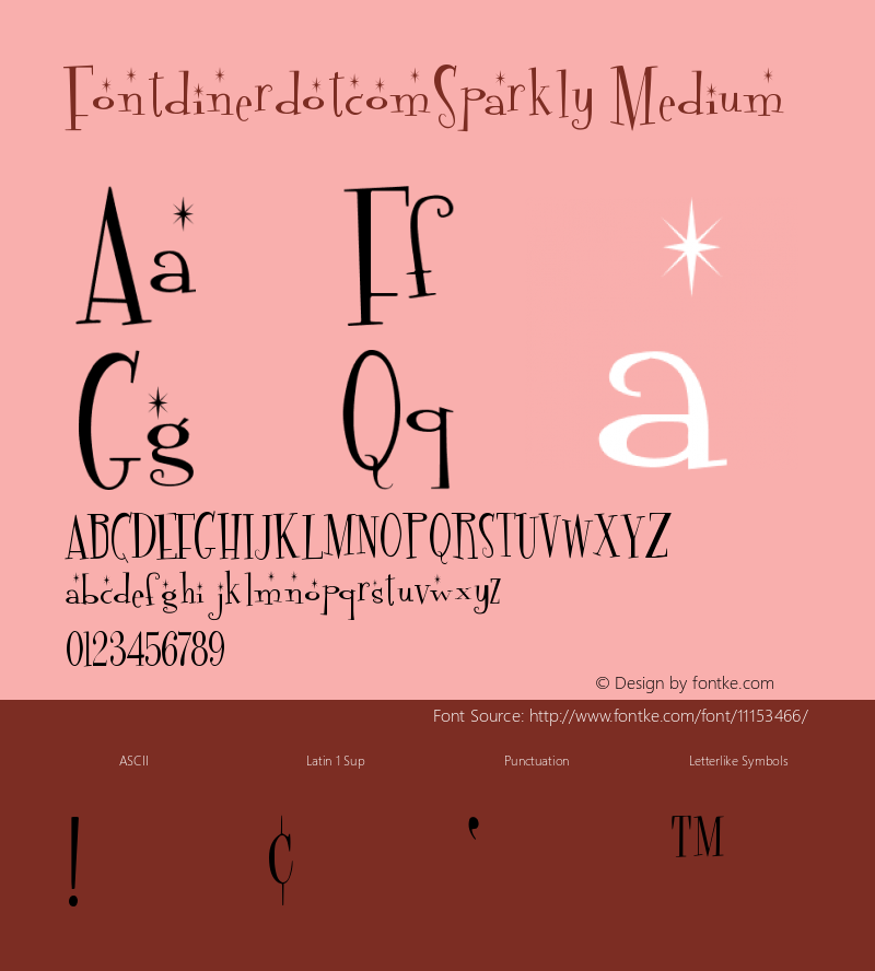 FontdinerdotcomSparkly Medium Version 001.000图片样张