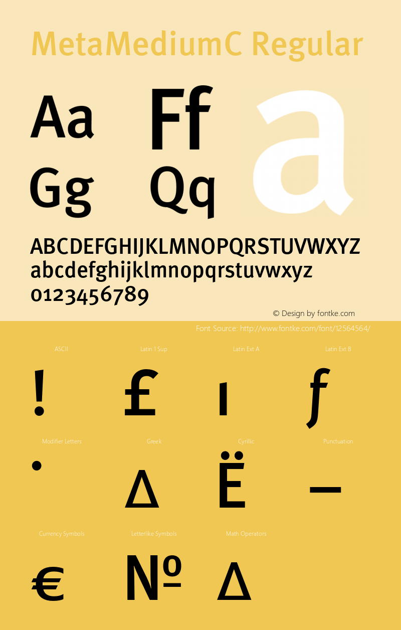 MetaMediumC Regular OTF 1.0;PS 001.000;Core 116;AOCW 1.0 161图片样张