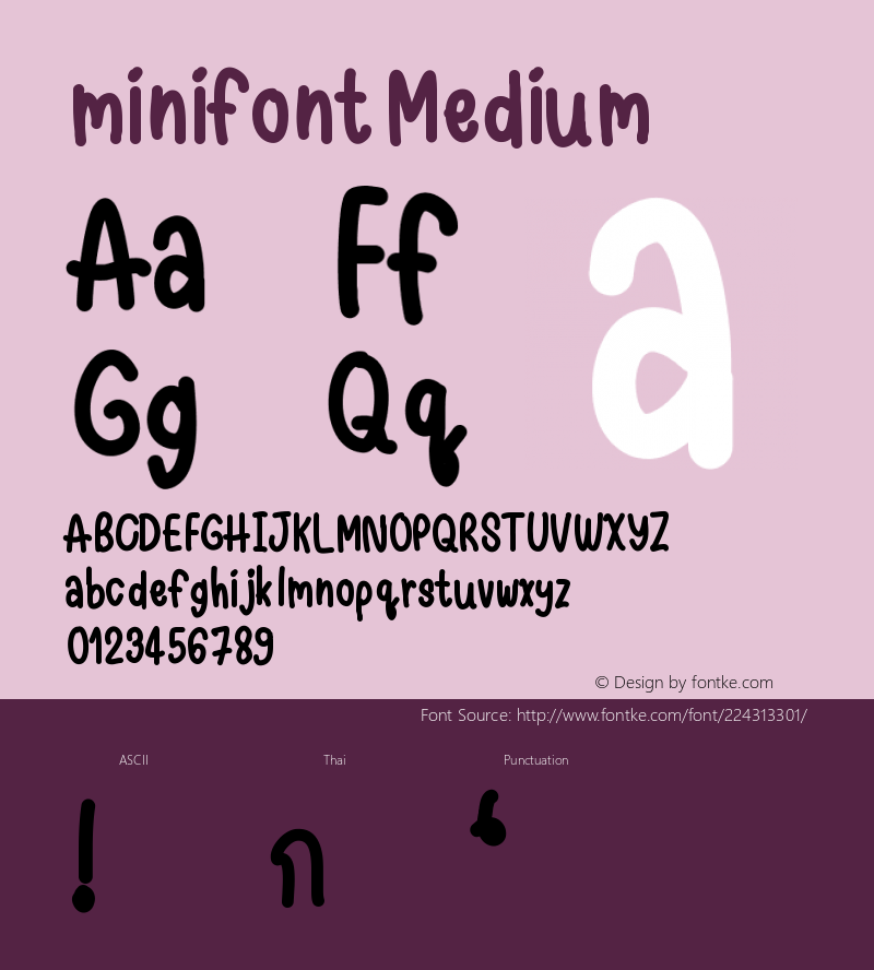 minifont Version 001.000图片样张