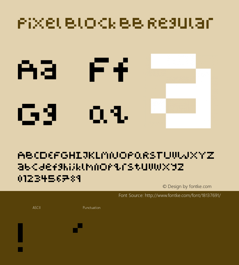 Pixel Block BB Regular Version 1.0图片样张