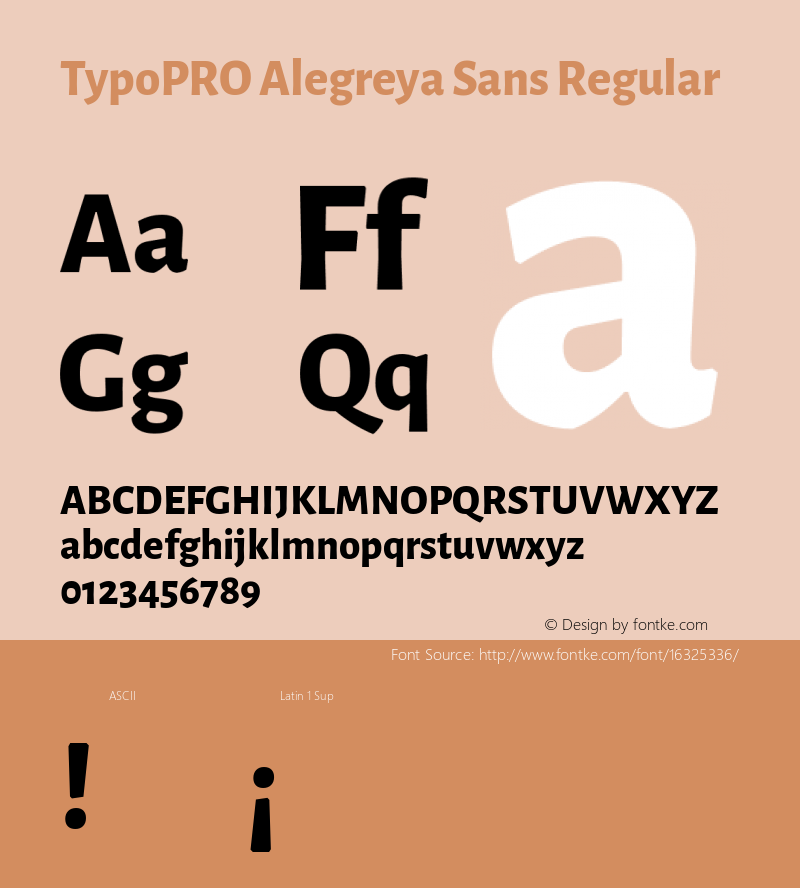 TypoPRO Alegreya Sans Regular Version 1.000;PS 001.000;hotconv 1.0.70;makeotf.lib2.5.58329 DEVELOPMENT图片样张