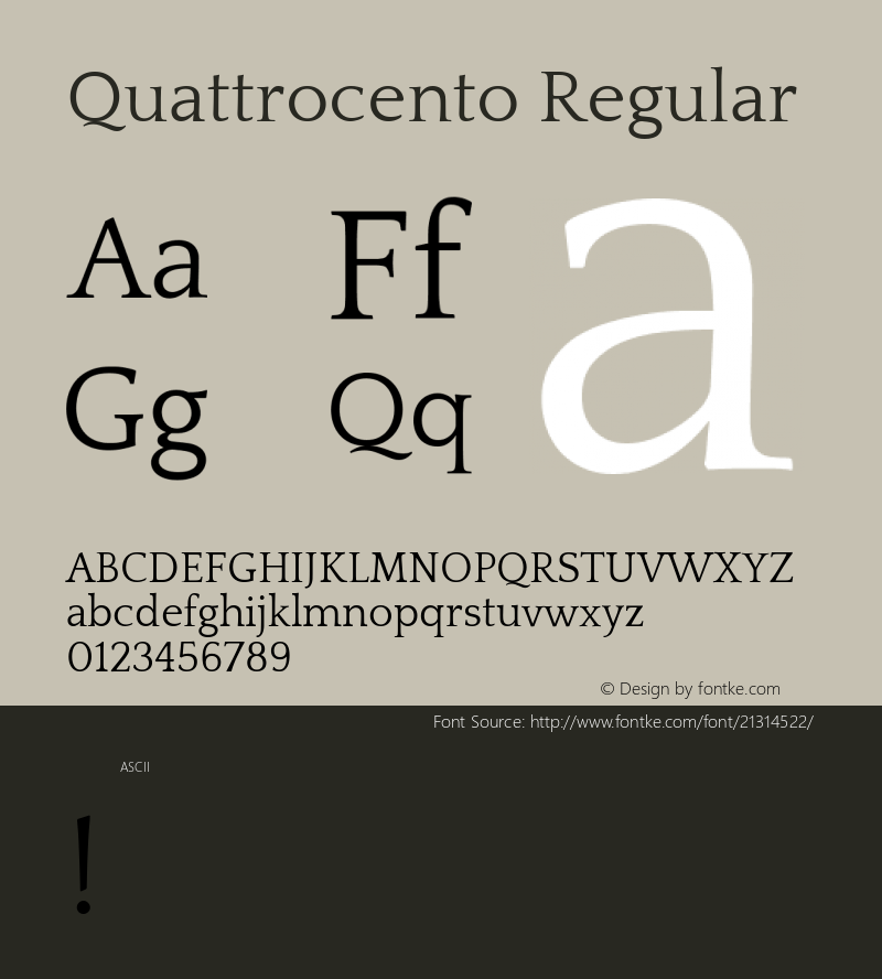 Quattrocento Regular 图片样张