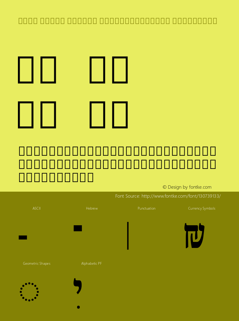 Noto Serif Hebrew ExtraCondensed ExtraBold Version 2.000图片样张