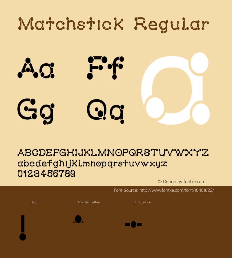 Matchstick Regular 1.000图片样张