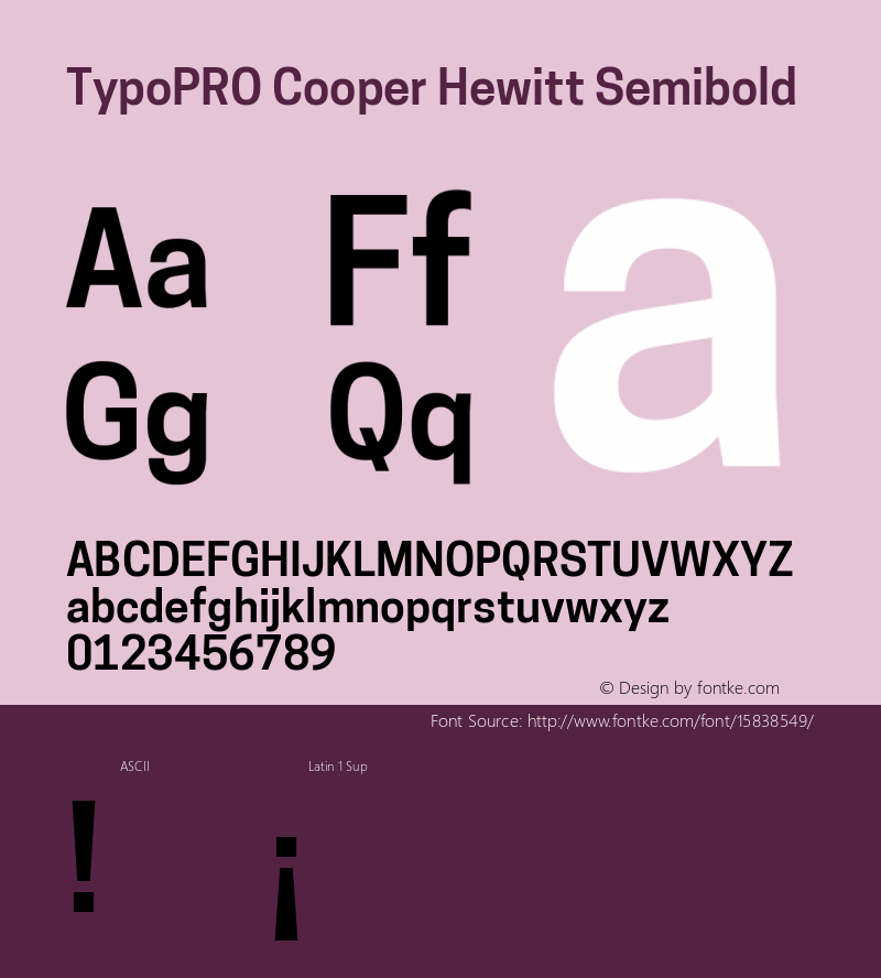 TypoPRO Cooper Hewitt Semibold 1.000图片样张