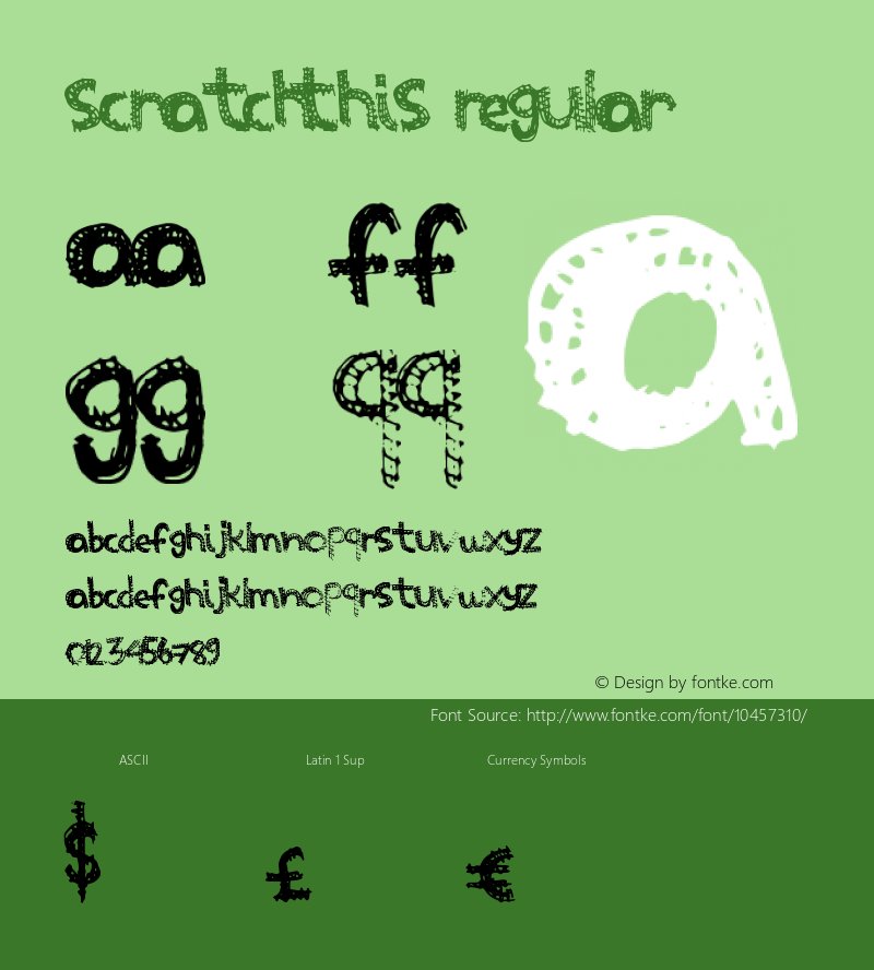 ScratchThis Regular Version 1.00 November 27, 2012, initial release图片样张