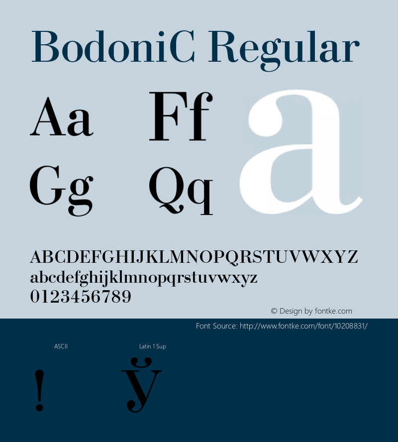 BodoniC Regular 001.000图片样张