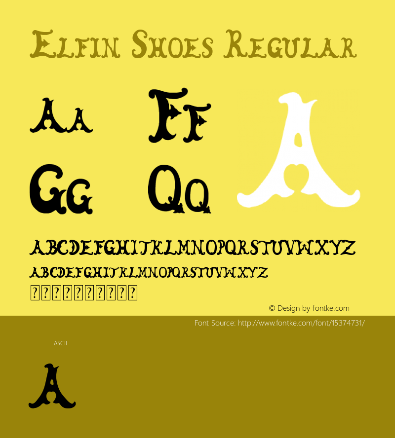 Elfin Shoes Regular Version 1.00 June 23, 2015, initial release图片样张