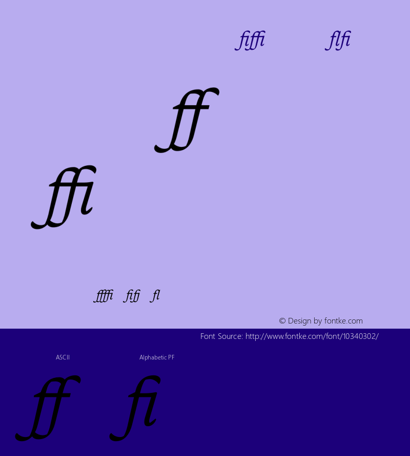 Renard No2 Lig Italic Version 1.0 | Fred Smeijers after Hendrik van den Keere, The Ensched Font Foundry, 1993 | Homemade OT图片样张
