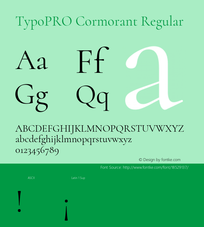 TypoPRO Cormorant Regular Version 2.001图片样张