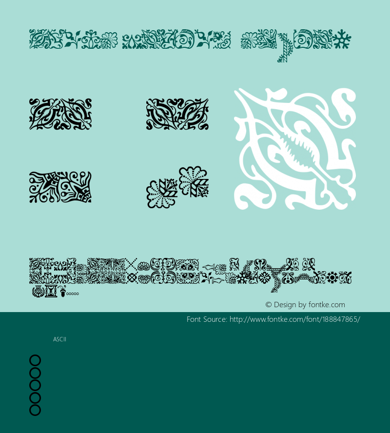 Adobe Caslon Ornaments Version 001.002图片样张