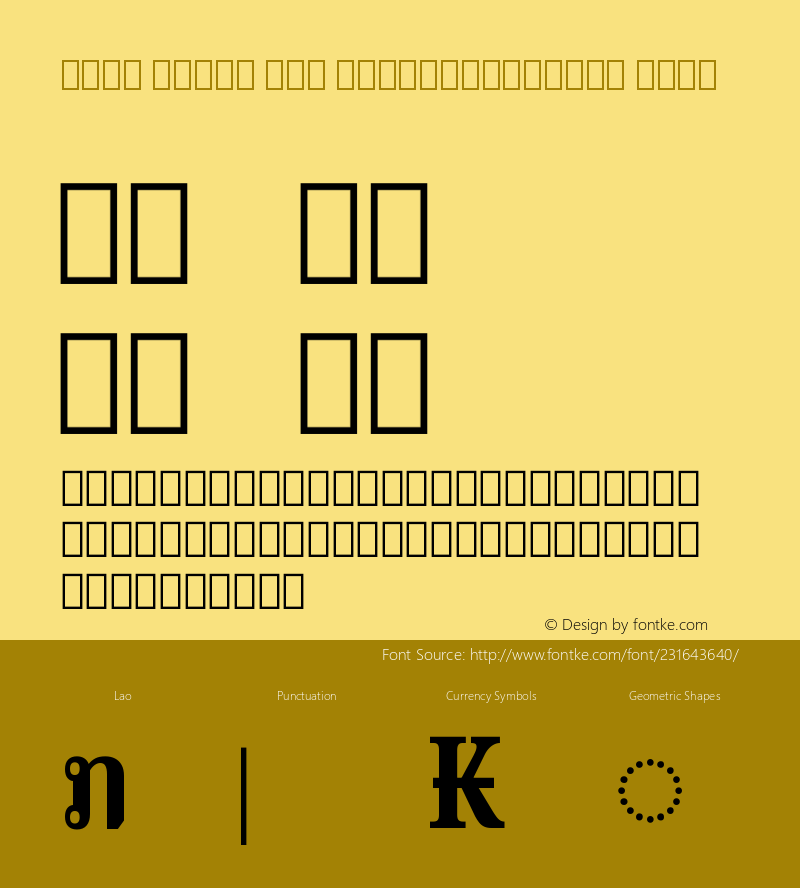 Noto Serif Lao ExtraCondensed Bold Version 2.000图片样张