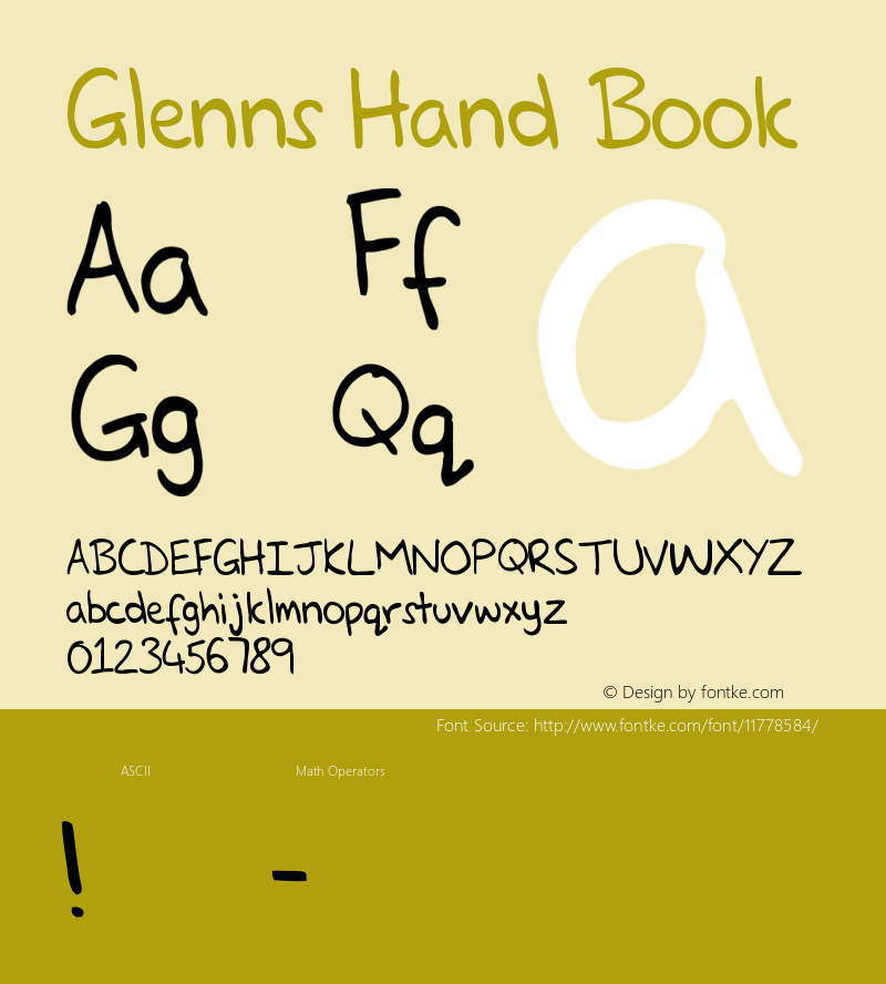 Glenns Hand Book Version 1.0图片样张