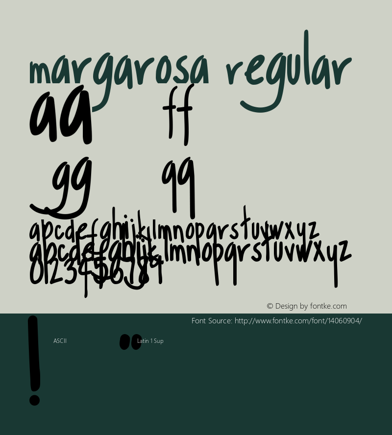Margarosa Regular Version 1.0图片样张