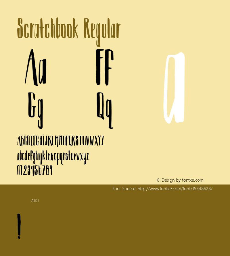 Scratchbook Regular Unknown图片样张