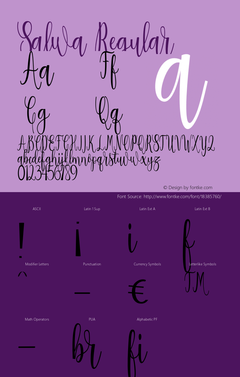 Salwa Regular Version 1.000图片样张