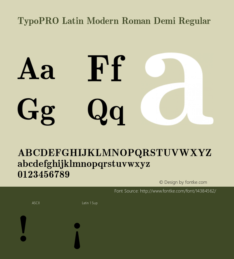 TypoPRO Latin Modern Roman Demi Regular Version 2.004;PS 2.004;hotconv 1.0.49;makeotf.lib2.0.14853图片样张