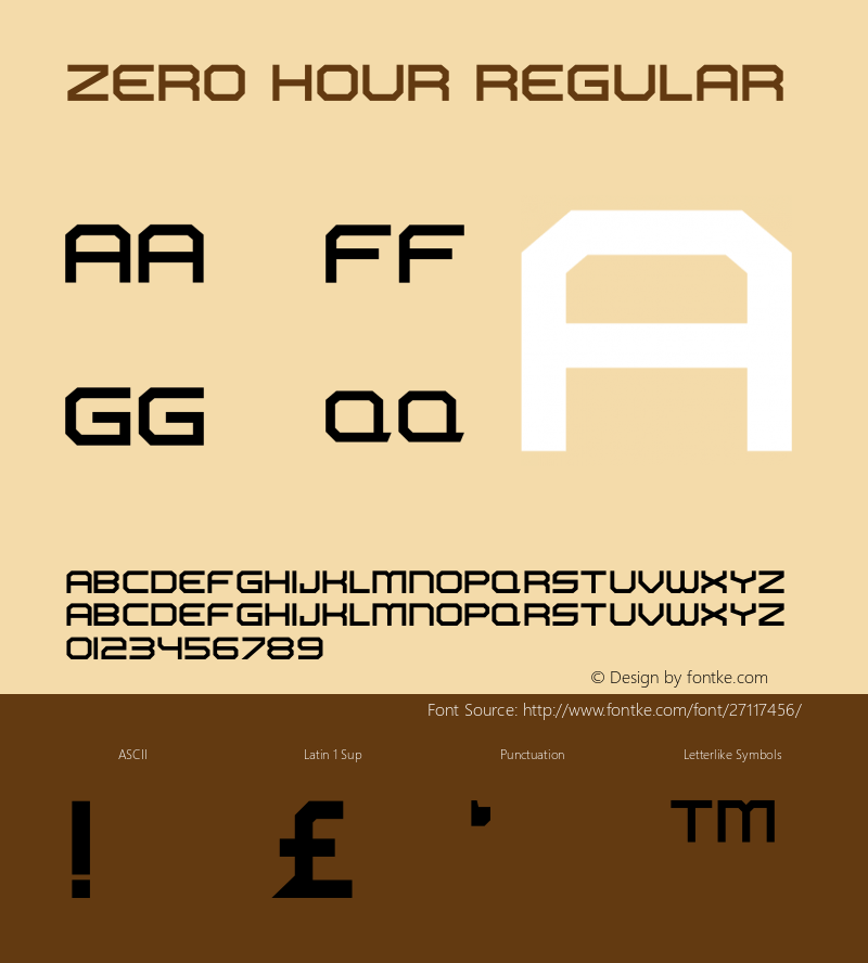 Zero Hour Version 1.002;Fontself Maker 2.1.2图片样张
