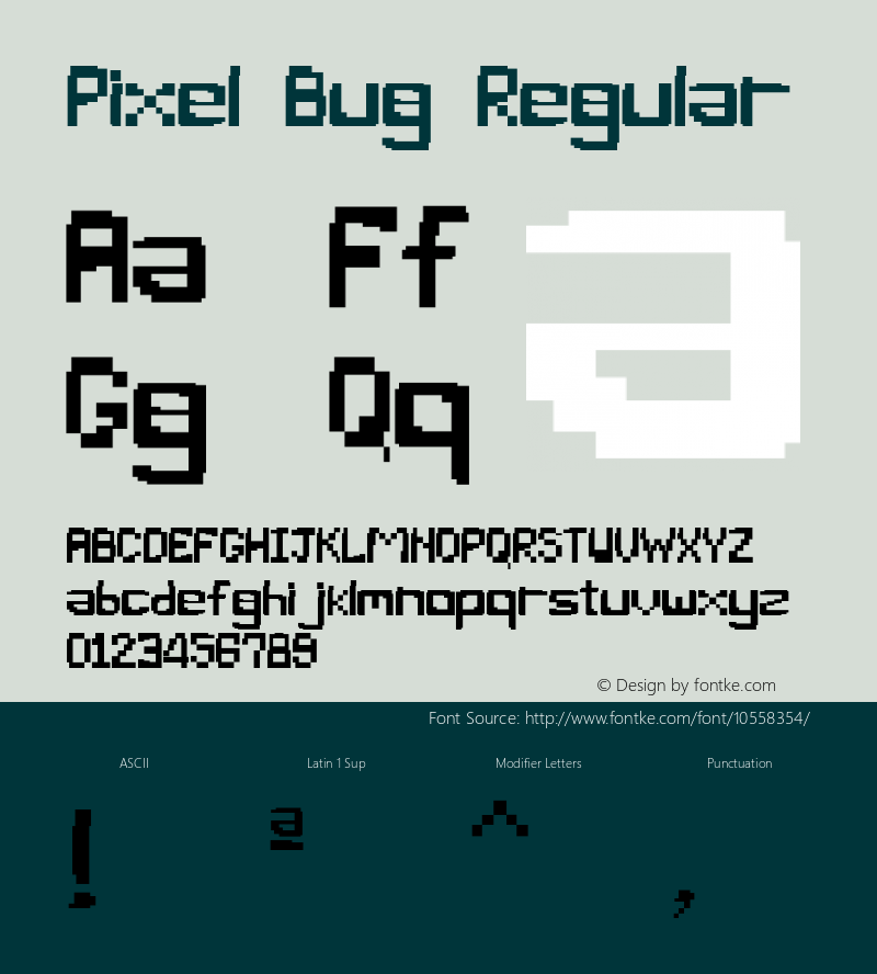 Pixel Bug Regular Unknown图片样张