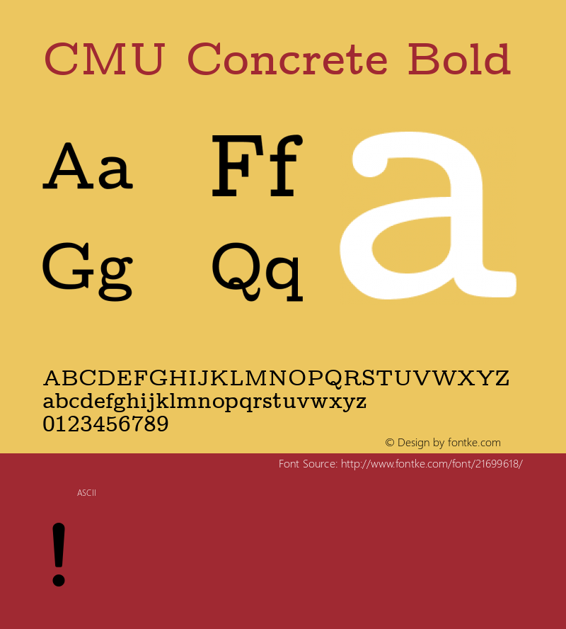 CMU Concrete Bold 图片样张