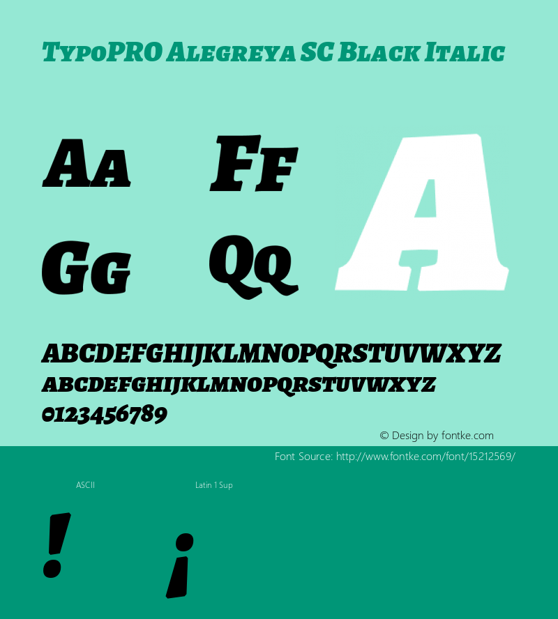 TypoPRO Alegreya SC Black Italic Version 1.003图片样张