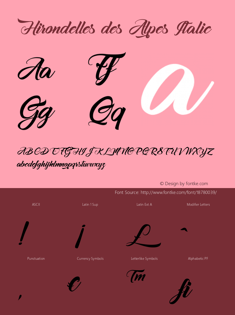 Hirondelles des Alpes Italic Version 1.000图片样张