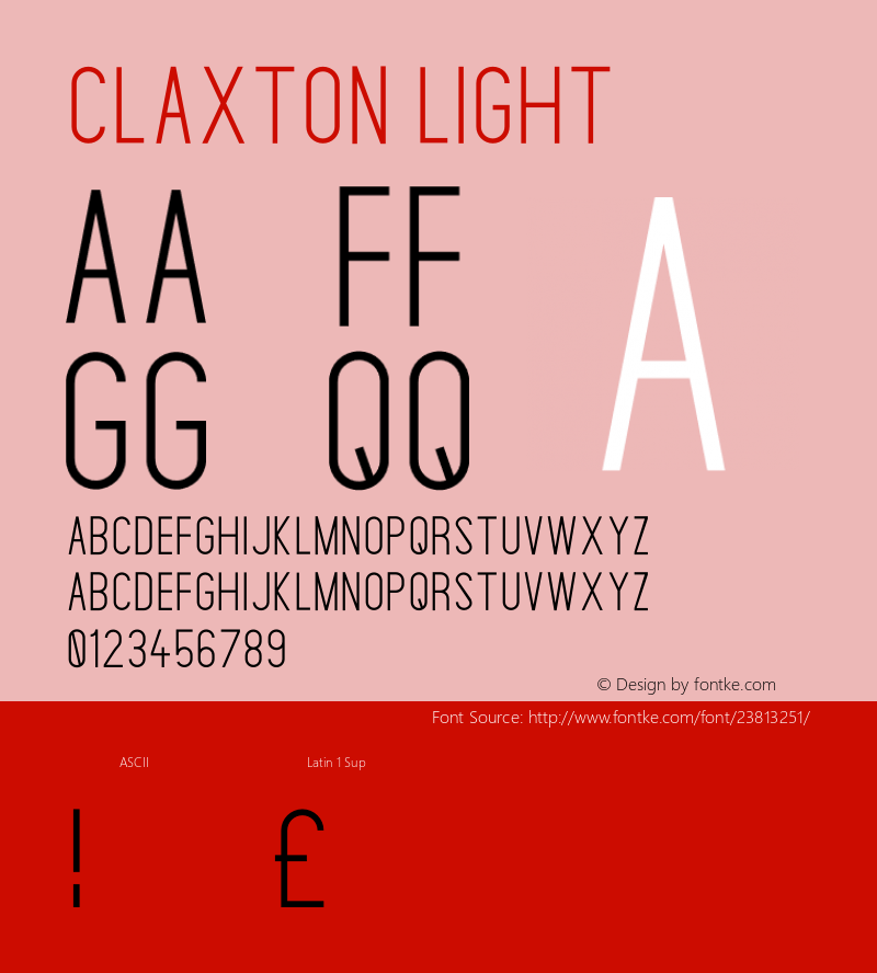 Claxton Light Version 1.002;Fontself Maker 2.0.4图片样张