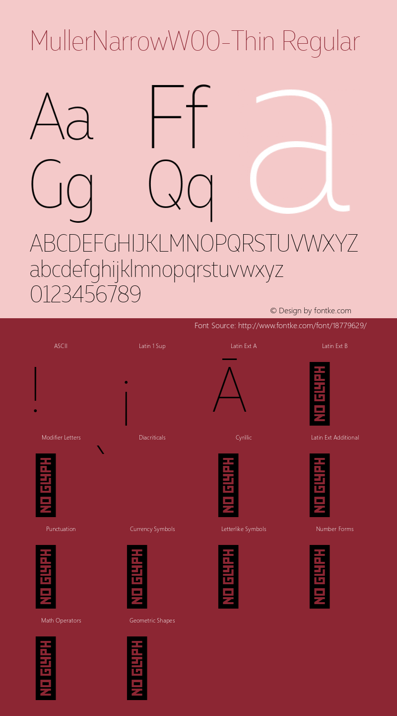 MullerNarrowW00-Thin Regular Version 1.00图片样张