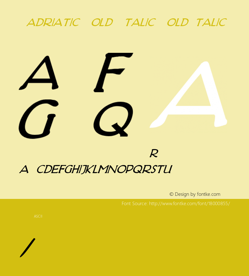 Hadriatic Bold Italic BoldItalic Version 001.000图片样张