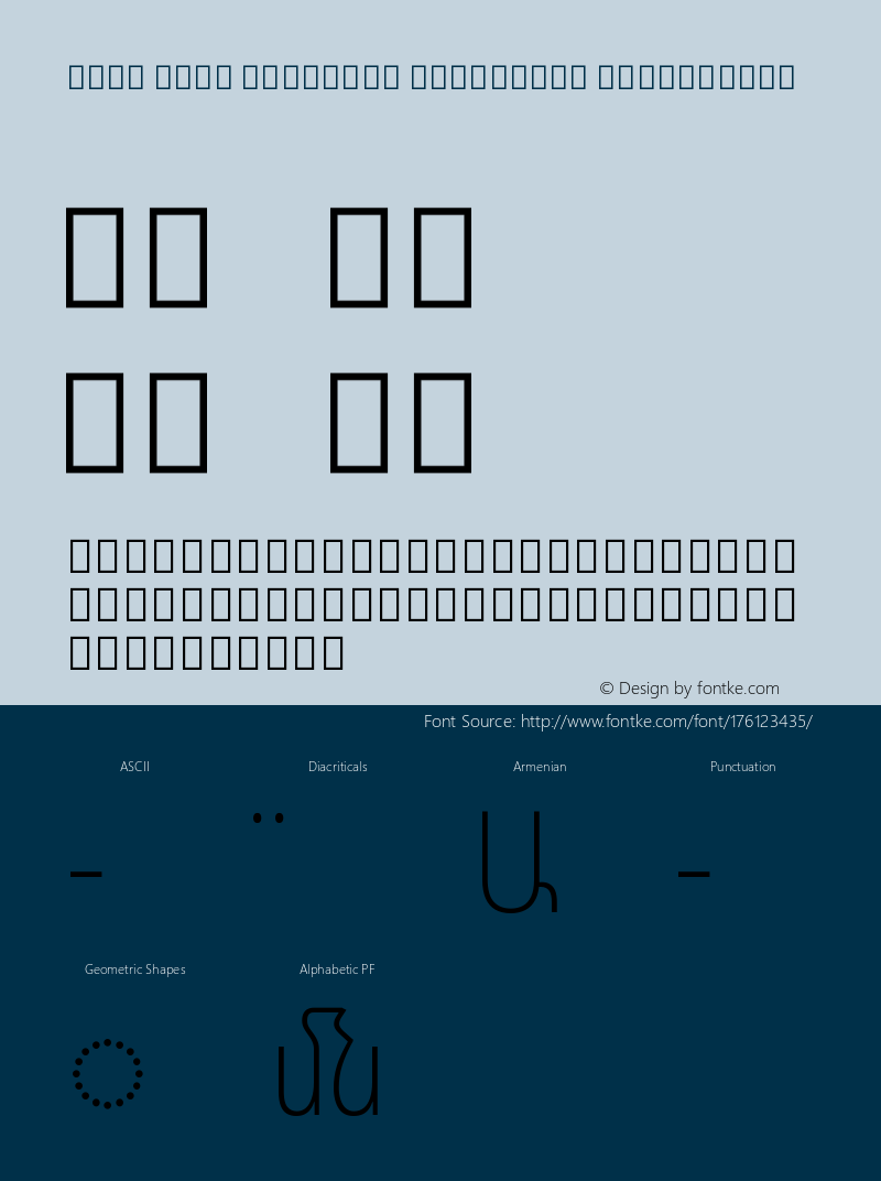 Noto Sans Armenian Condensed ExtraLight Version 2.005图片样张