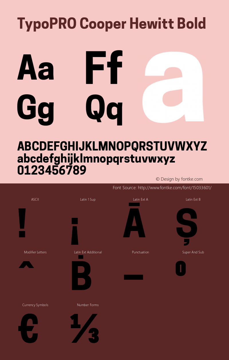 TypoPRO Cooper Hewitt Bold 1.000图片样张