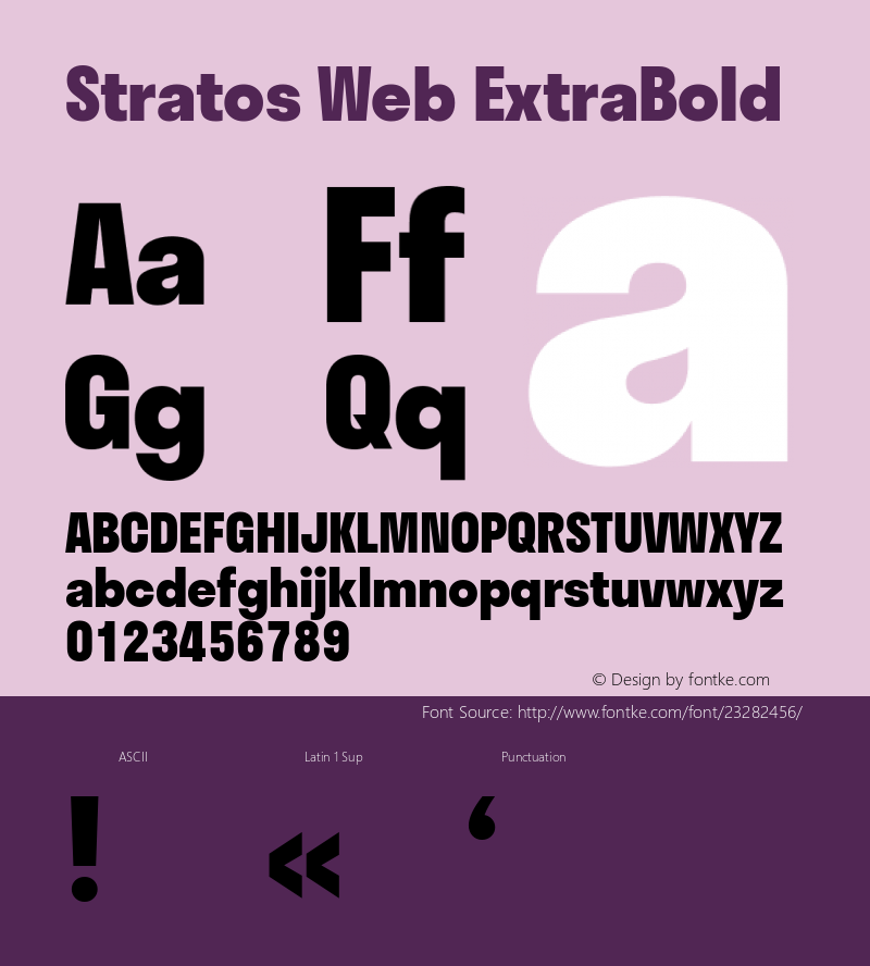 Stratos Web ExtraBold Version 1.004;PS 1.4;hotconv 1.0.88;makeotf.lib2.5.647800; ttfautohint (v1.3.34-f4db)图片样张