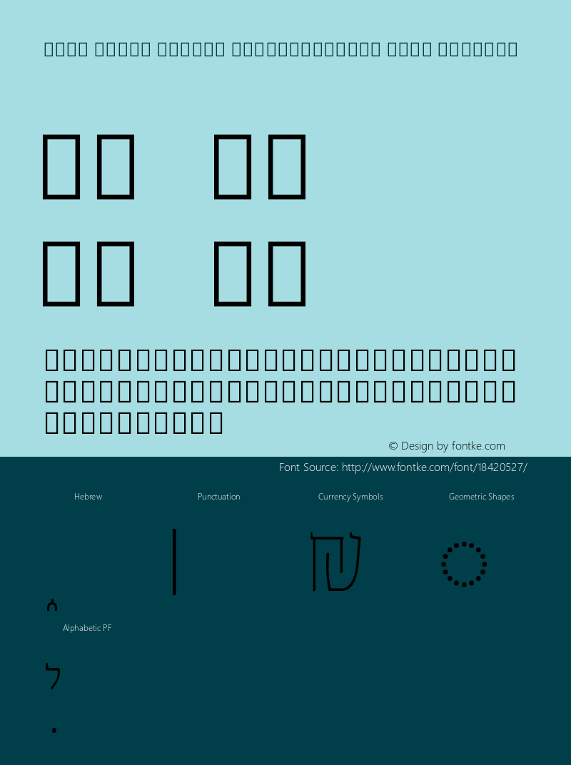 Noto Serif Hebrew SemiCondensed Thin Regular 1.000图片样张