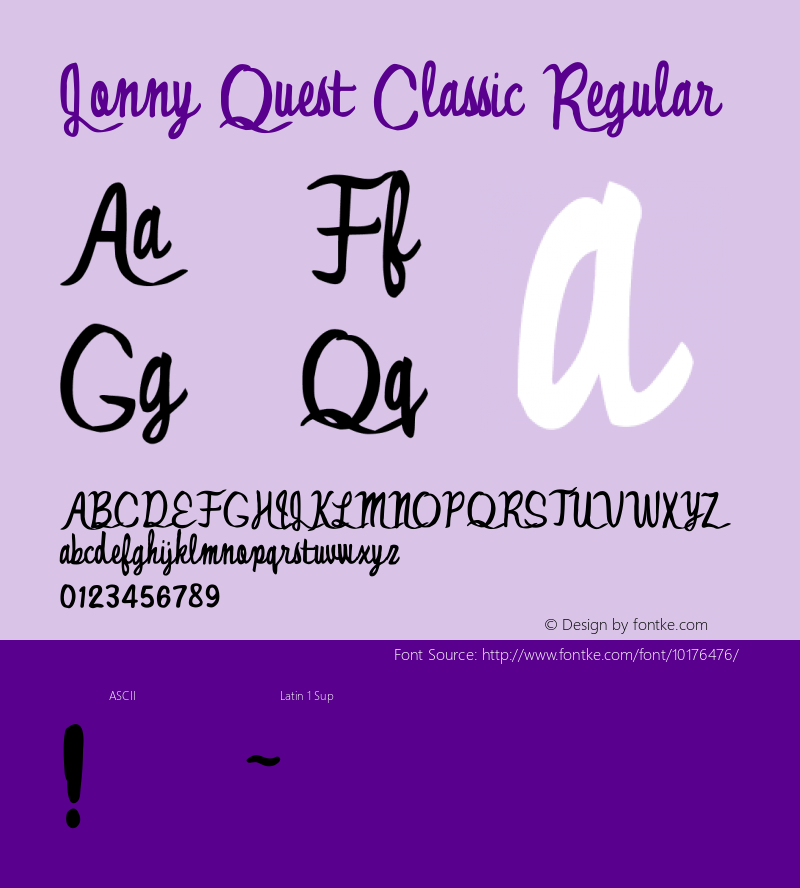 Jonny Quest Classic Regular 1.0 March 4, 2005图片样张