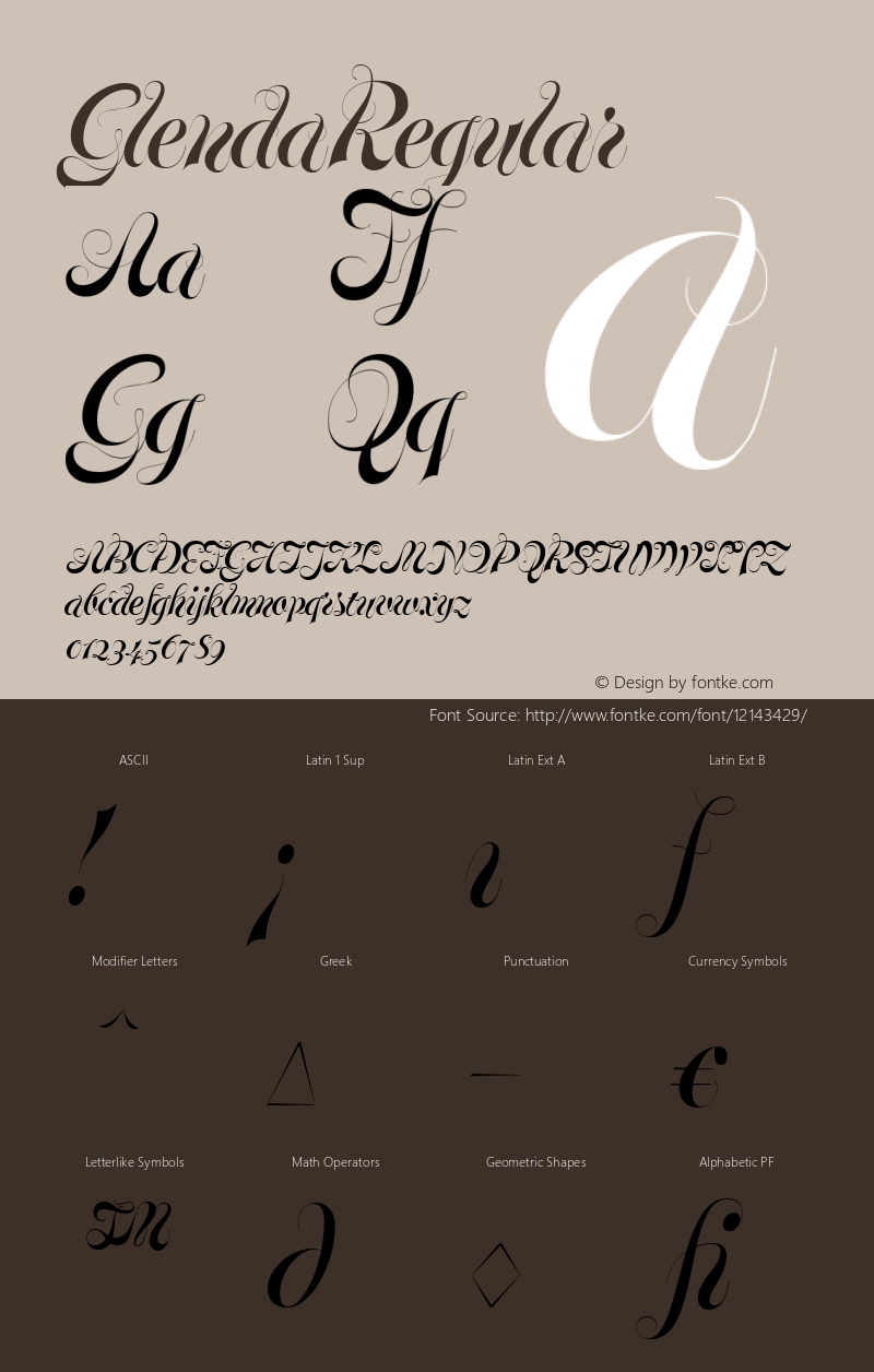 GlendaRegular ☞ Version 1.000;com.myfonts.hubertjocham.glenda.regular.wfkit2.3hTP图片样张