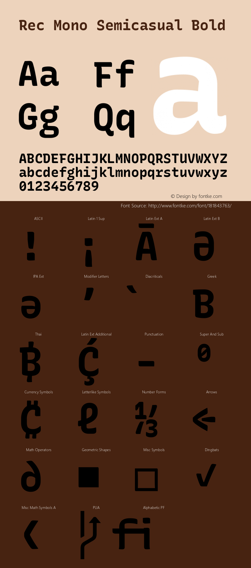 Rec Mono Semicasual Bold Version 1.081图片样张