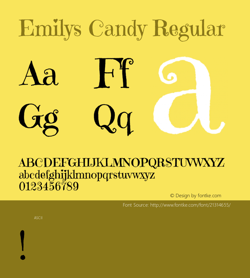 Emilys Candy Regular 图片样张