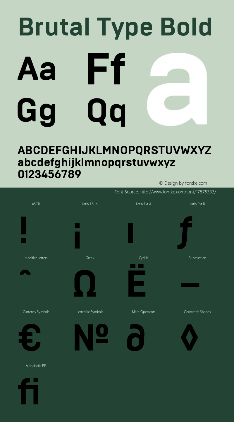 Brutal Type Bold Version 1.001;com.myfonts.brownfox.brutal-type.bold.wfkit2.47YR图片样张