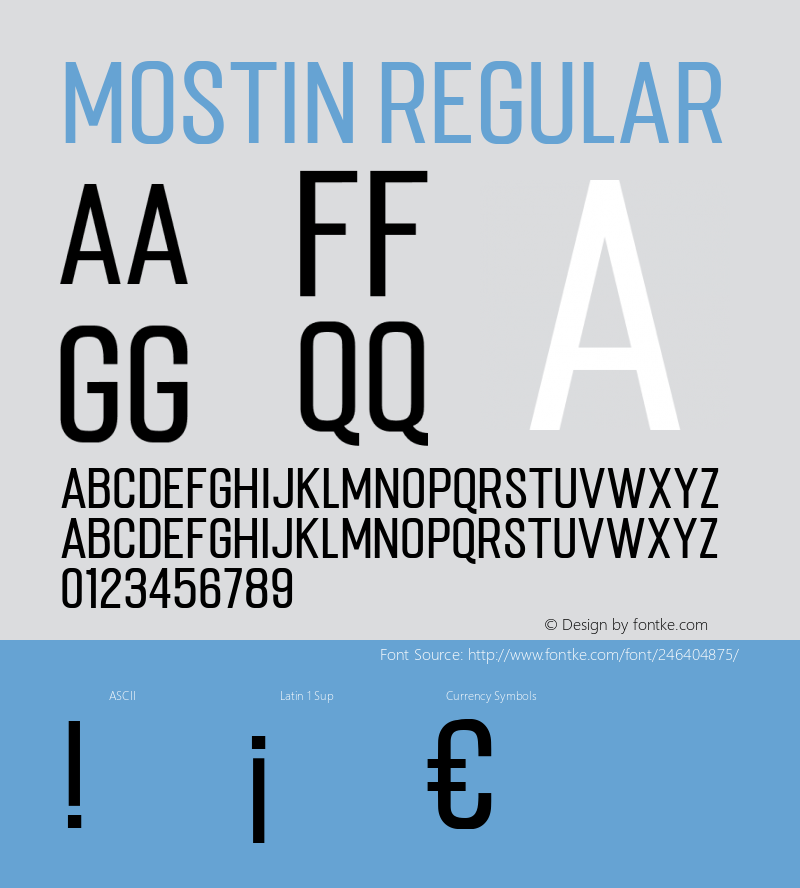 Mostin Regular Version 1.000图片样张