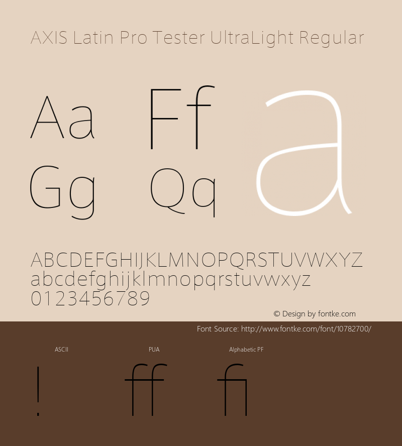 AXIS Latin Pro Tester UltraLight Regular Version 1.101;PS 1.000;Core 1.0.38;makeotf.lib1.6.5960; TT 0.93图片样张