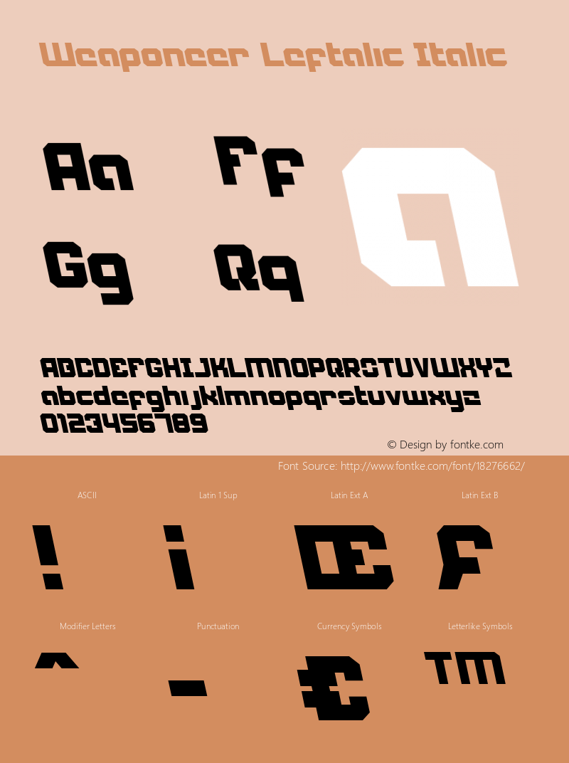 Weaponeer Leftalic Italic 001.000图片样张